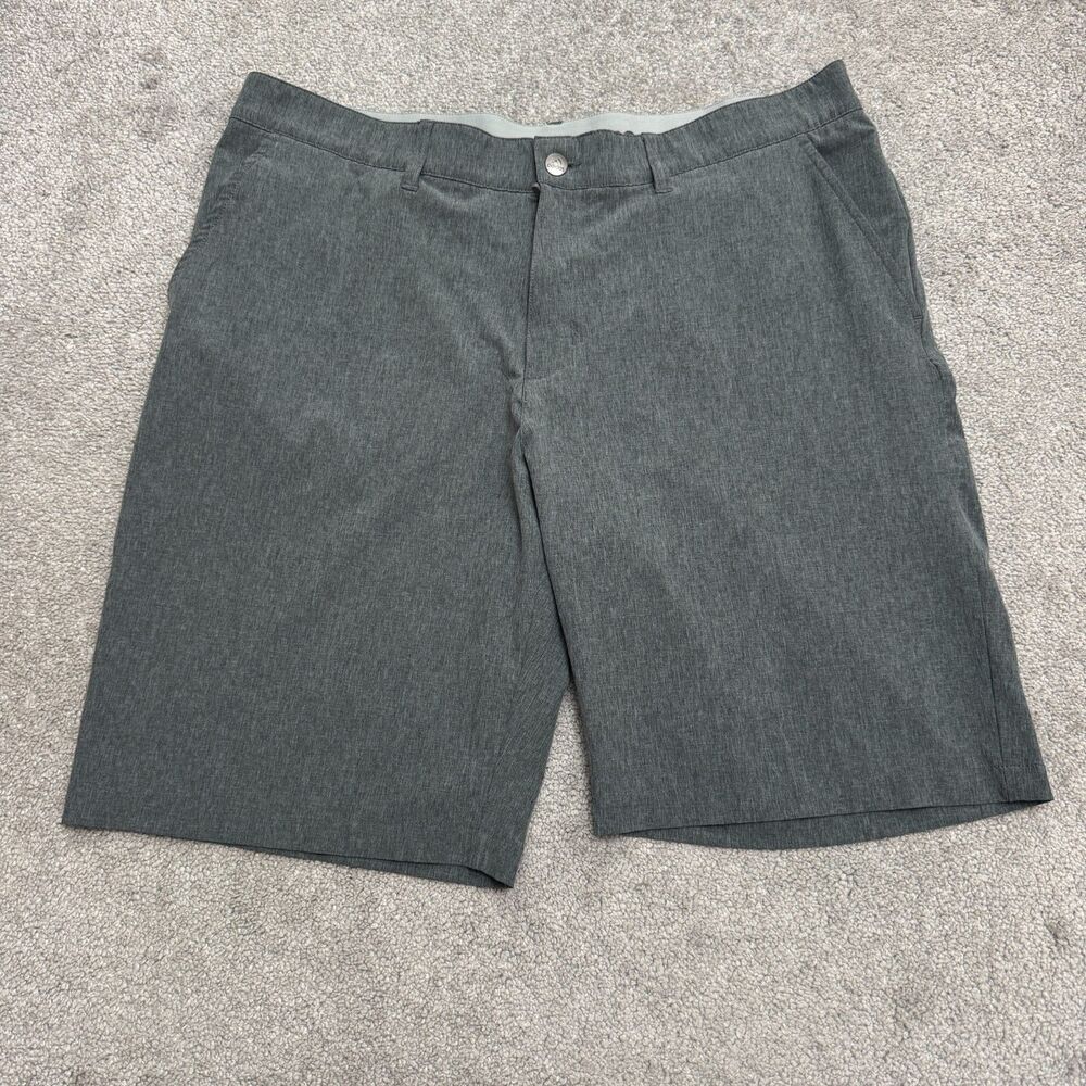 Adidas Ultimate365 Golf Shorts Men 38 Gray Heather Stretch Athleisure Flat Front
